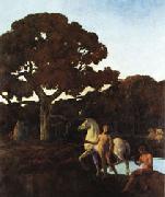 Emile-Rene Menard The Golden Age(left Panel) Sweden oil painting artist